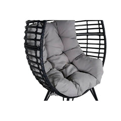 Rosiello Single Seater Swing Basket For Balcony & Garden (Black)