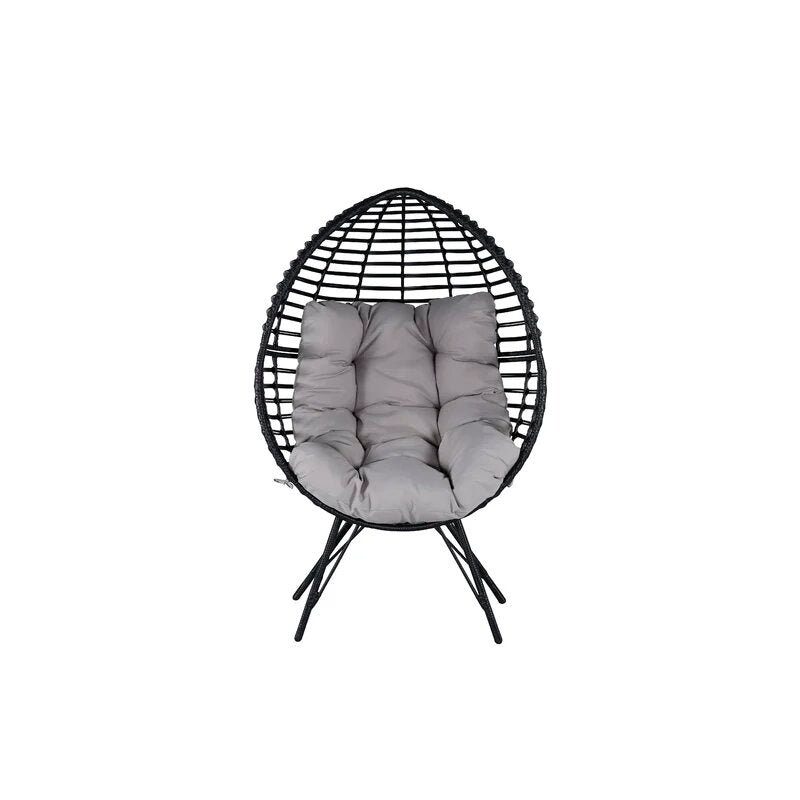Rosiello Single Seater Swing Basket For Balcony & Garden (Black)