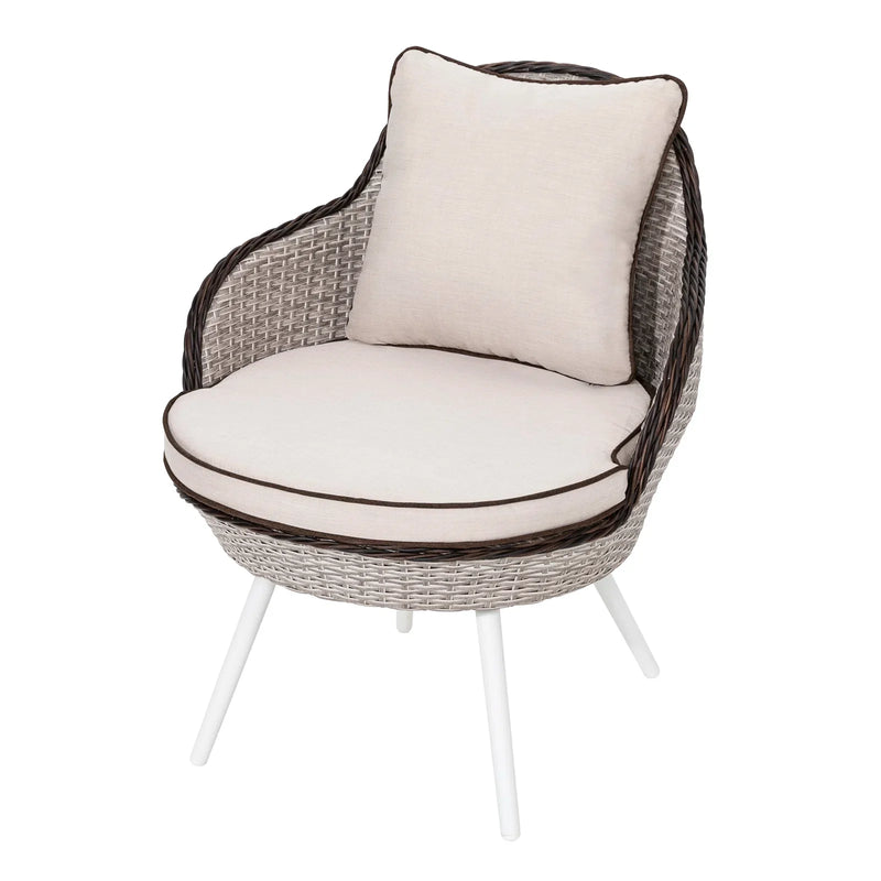 Ramira Outdoor Patio Seating Set 2 Chairs and 1 Table Set (Beige)