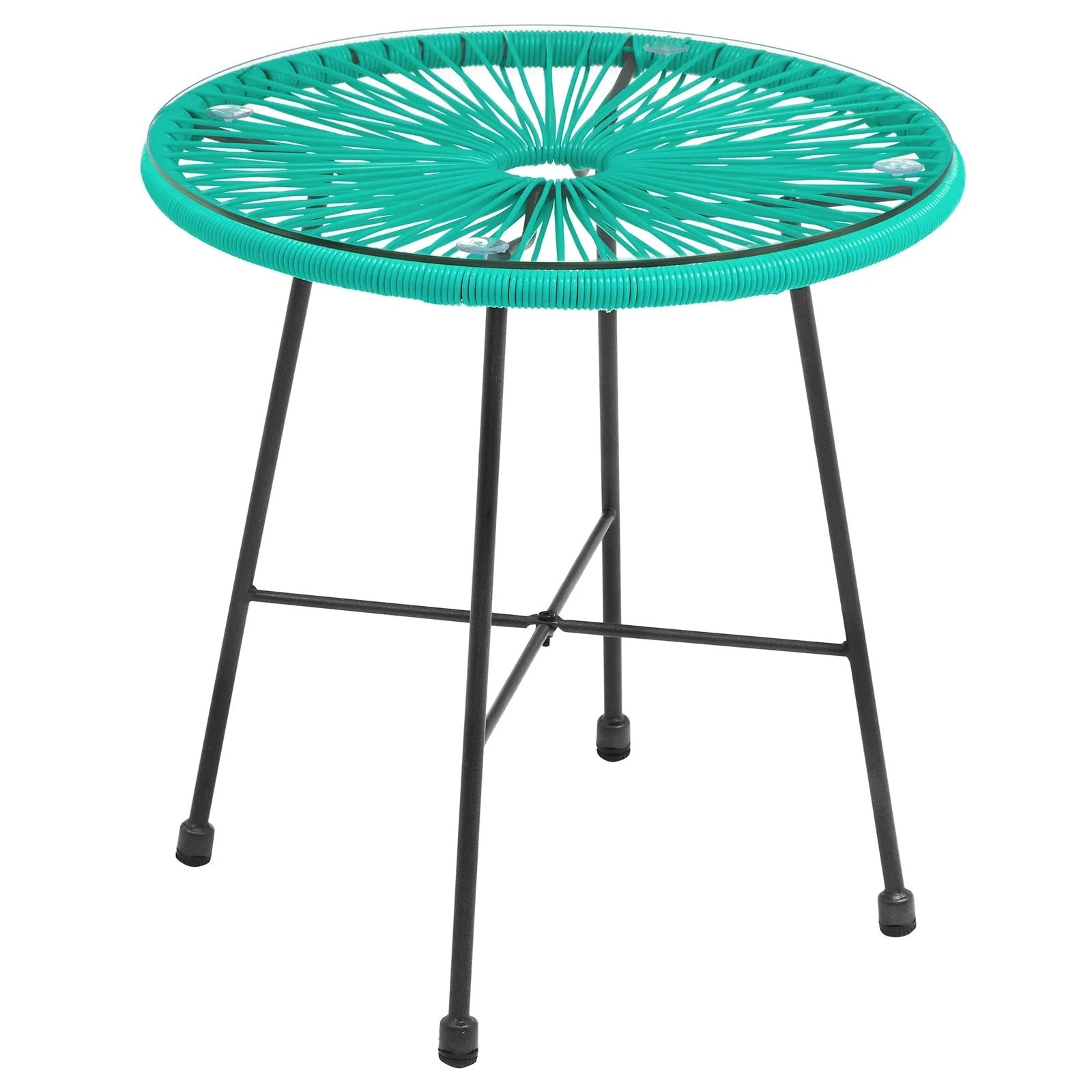 Harvest Outdoor Patio Seating Set 2 Chairs and 1 Table Set (Aqua Green)
