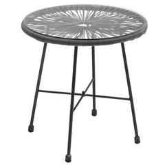 Kine Outdoor Patio Seating Set 2 Chairs and 1 Table Set ( Dark Grey)
