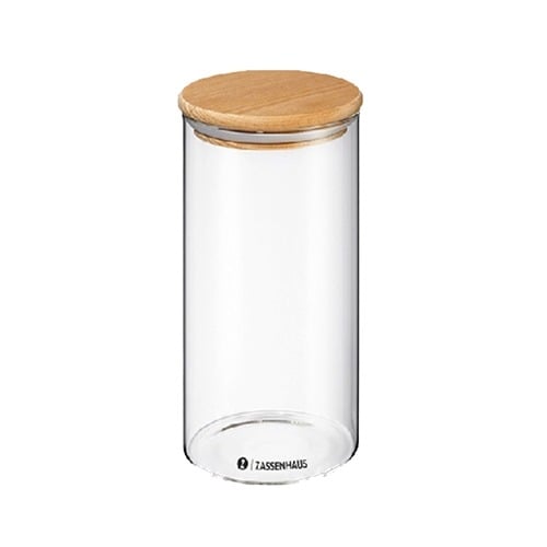 750 ml Glass Storage Jars Borosilicate Glass Kitchen Food Storage Container with Bamboo Lid Airtight Storage Container Glass Canister for Coffee Beans Tea Spice Salt Sugar Biscuits Snack Flour