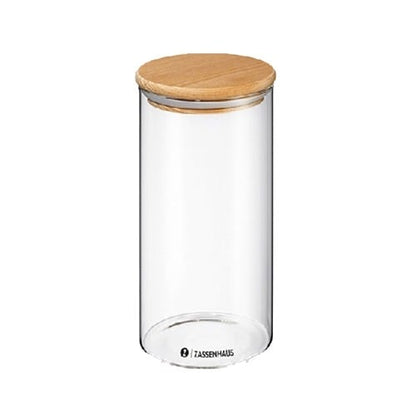750 ml Glass Storage Jars Borosilicate Glass Kitchen Food Storage Container with Bamboo Lid Airtight Storage Container Glass Canister for Coffee Beans Tea Spice Salt Sugar Biscuits Snack Flour
