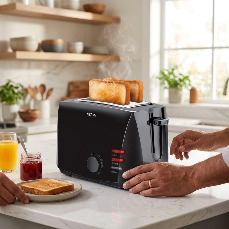 Gold Crust 2-Slice Pop Up Toaster (Milton Appliances)
