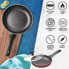 Granito Induction Fry Pan With Lid (Milton Procook)