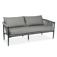 Ossani Outdoor Sofa Set 2 Seater, 2 Single seater and 1 Center Table (Grey) Braided & Rope