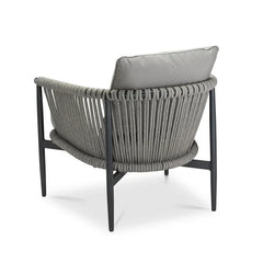 Ossani Outdoor Sofa Set 2 Seater, 2 Single seater and 1 Center Table (Grey) Braided & Rope