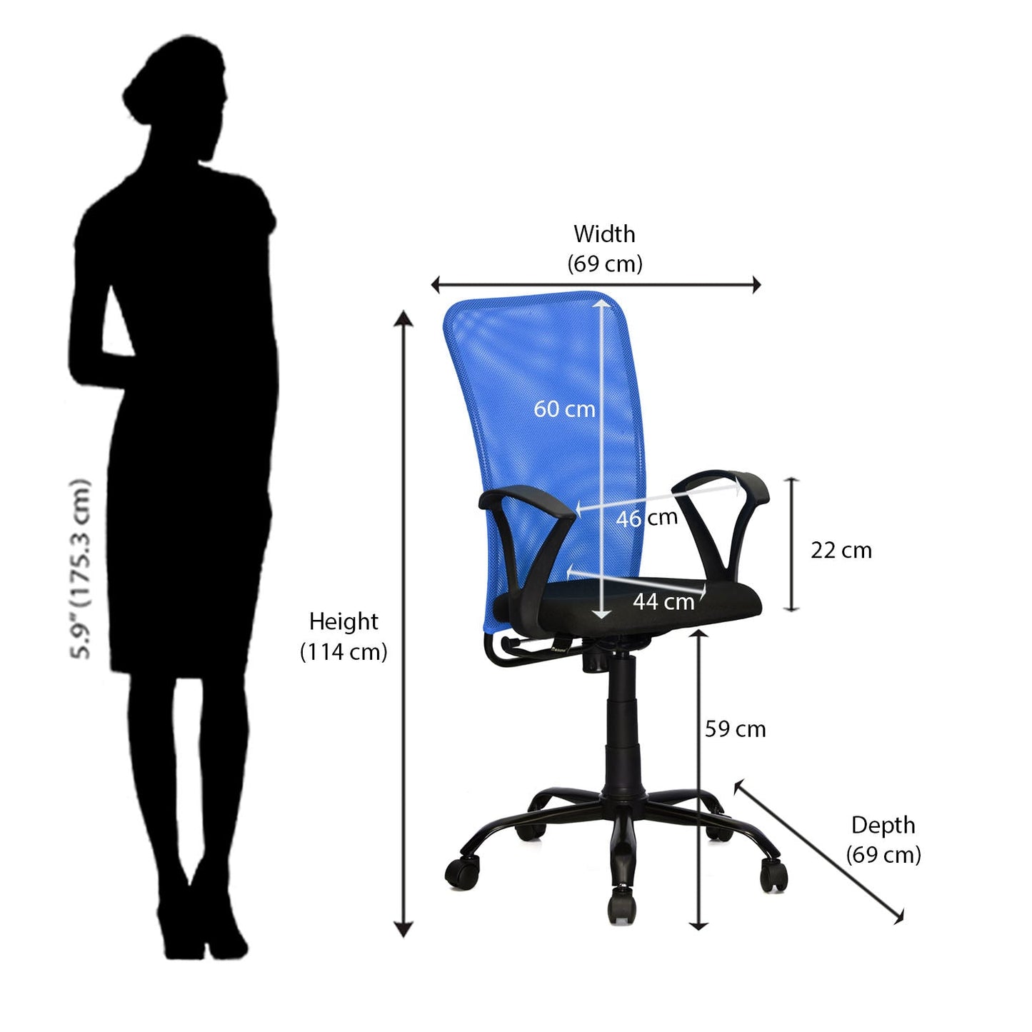Nilkamal Hanoi Mid Back Office Chair