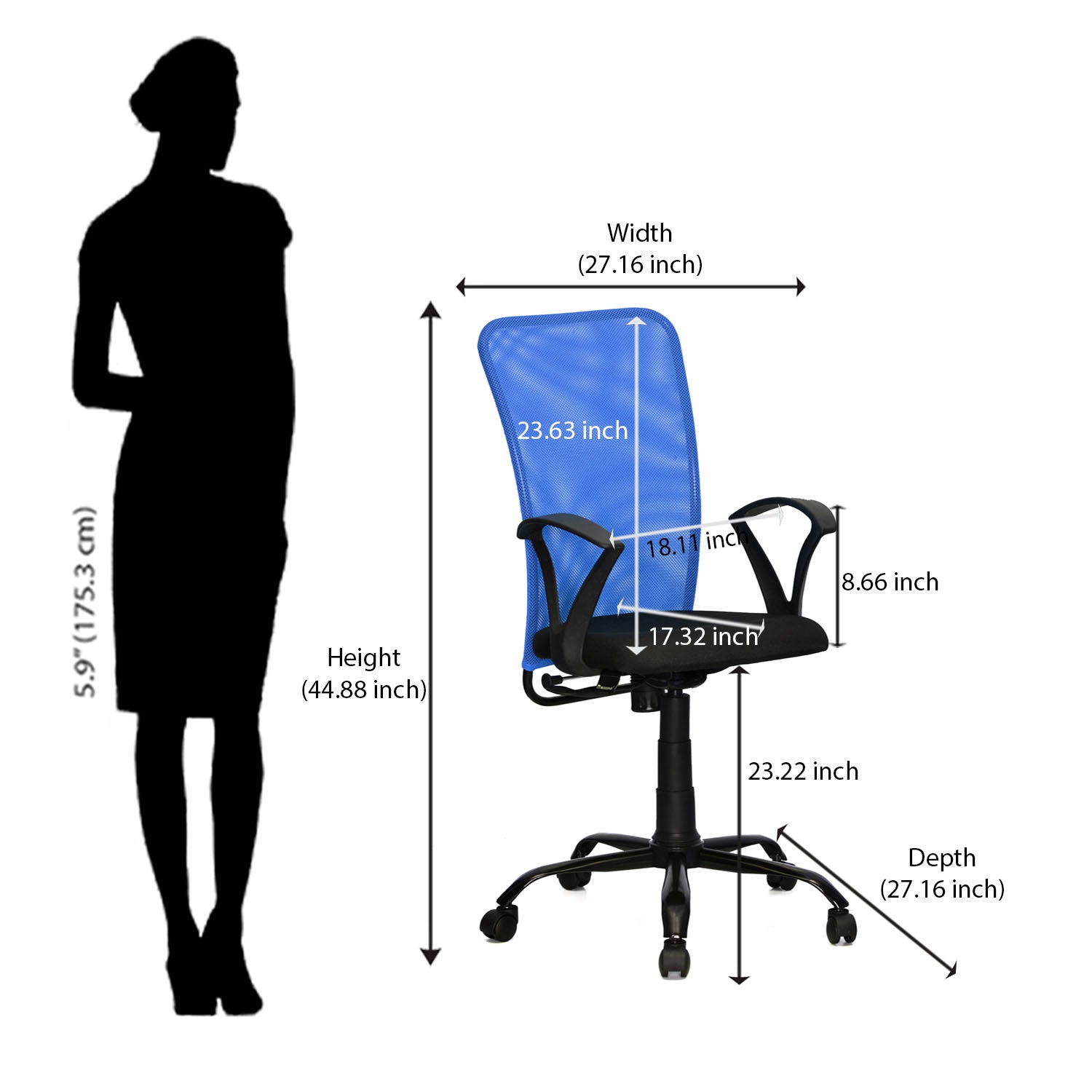 Nilkamal Hanoi Mid Back Office Chair