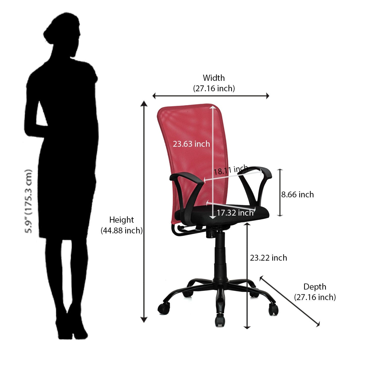 Nilkamal Hanoi Mid Back Office Chair