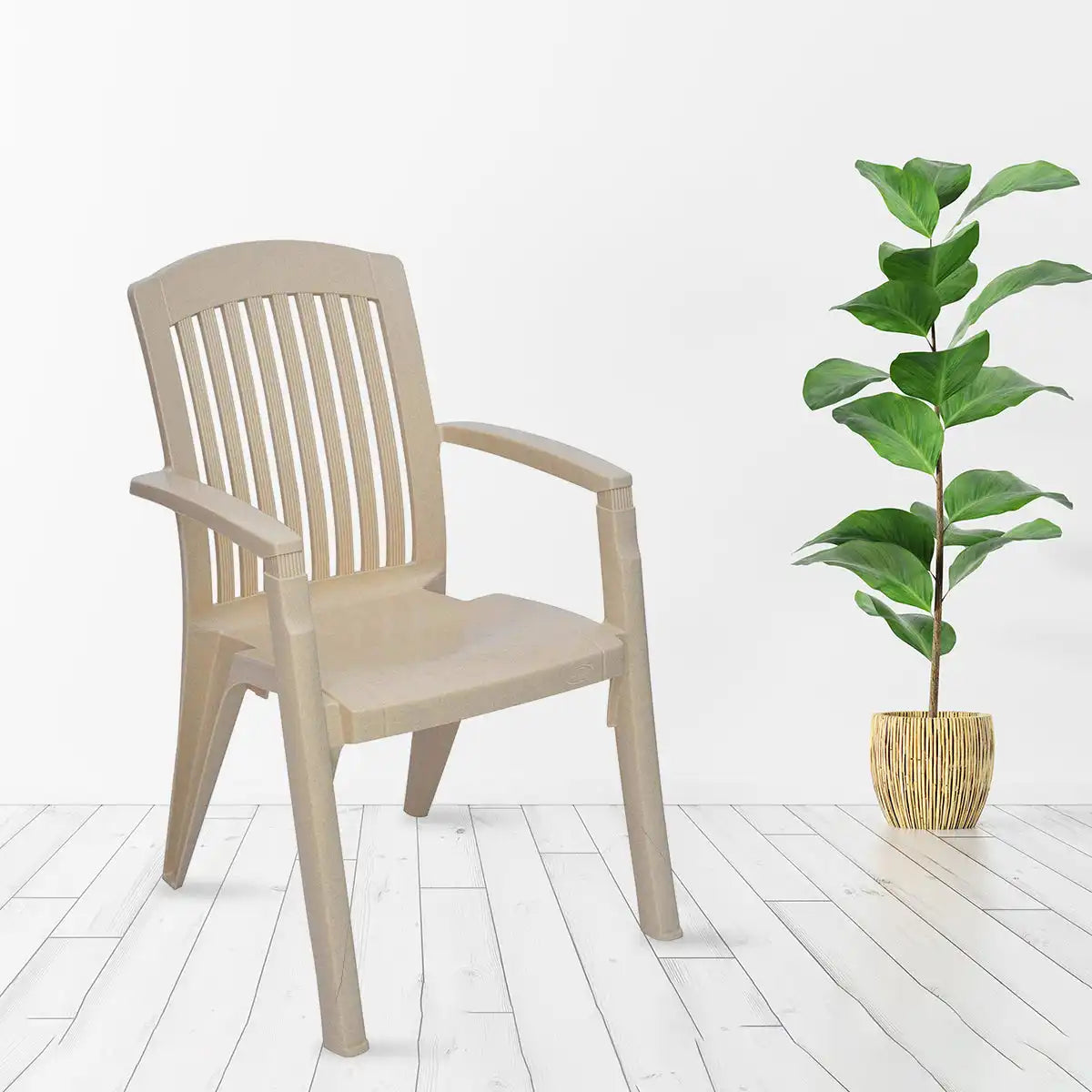 Nilkamal Heritage Plastic Arm Chair