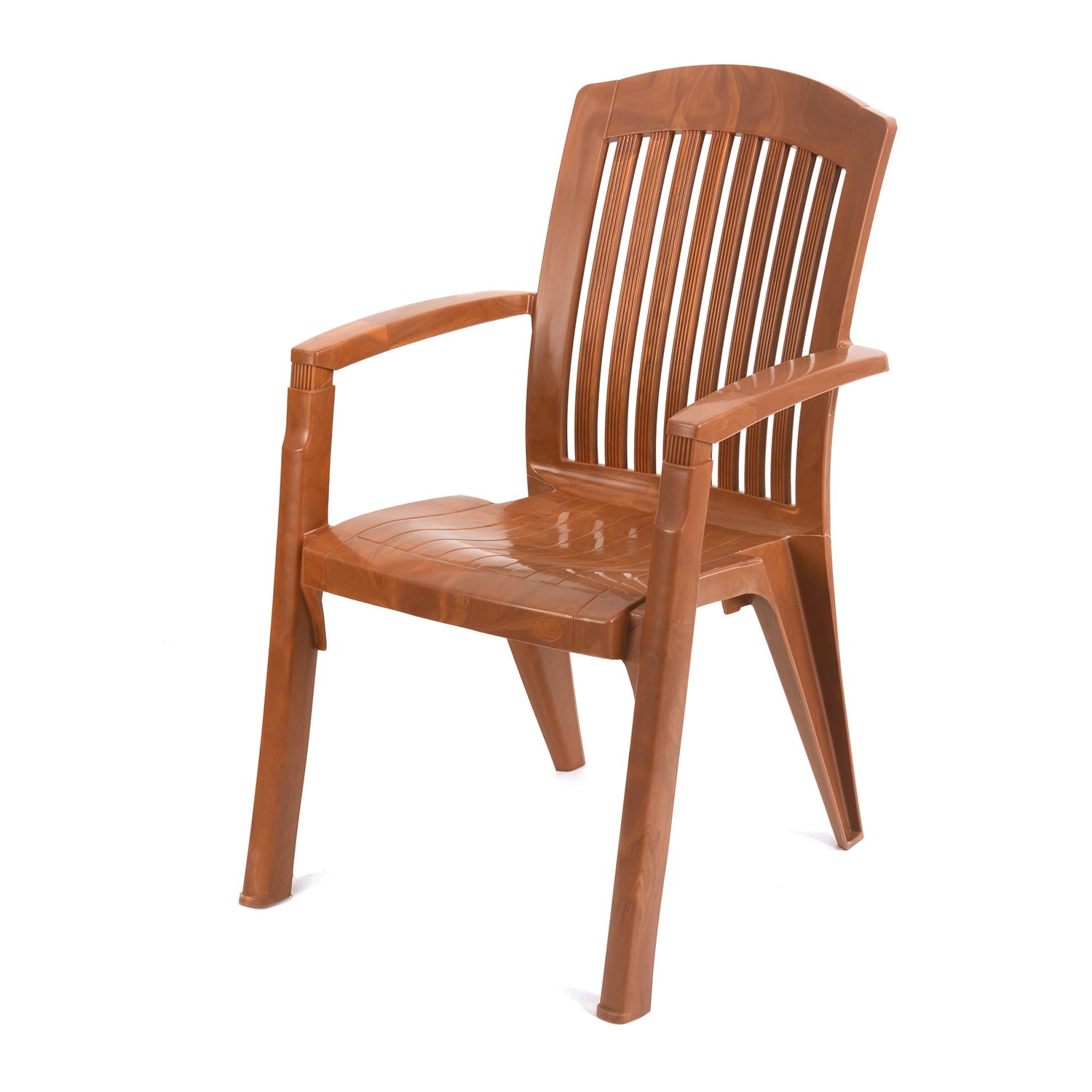 Nilkamal Heritage Plastic Arm Chair (Mango Wood)