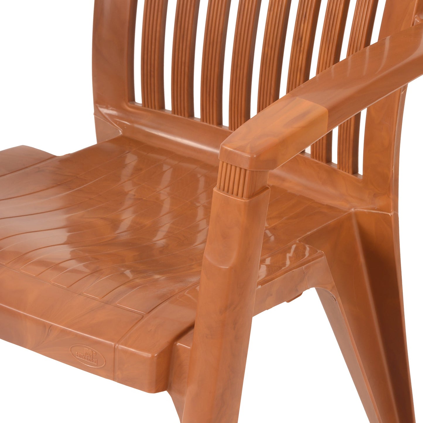 Nilkamal Heritage Plastic Arm Chair (Mango Wood)