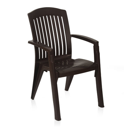 Nilkamal Heritage Plastic Arm Chair (Weather Brown)