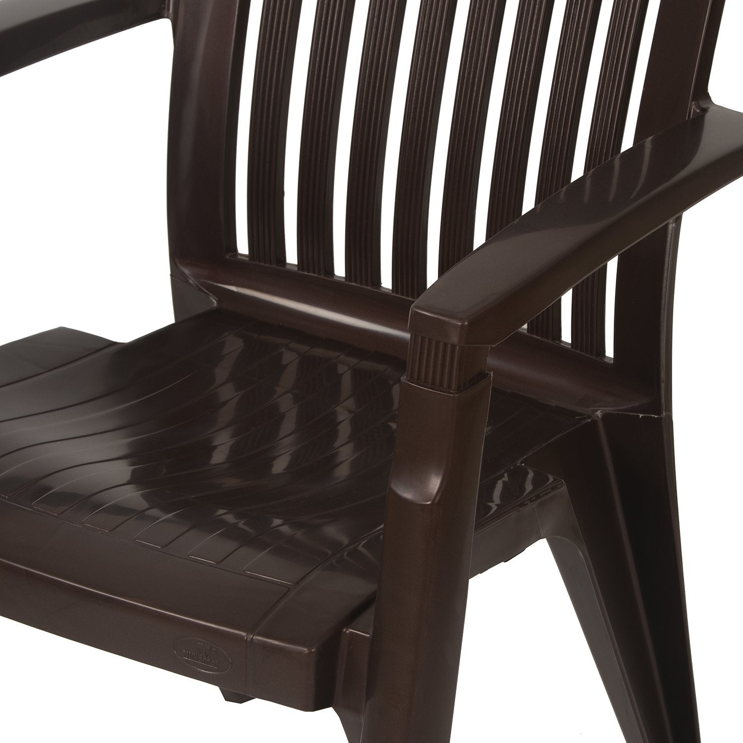 Nilkamal Heritage Plastic Arm Chair (Weather Brown)