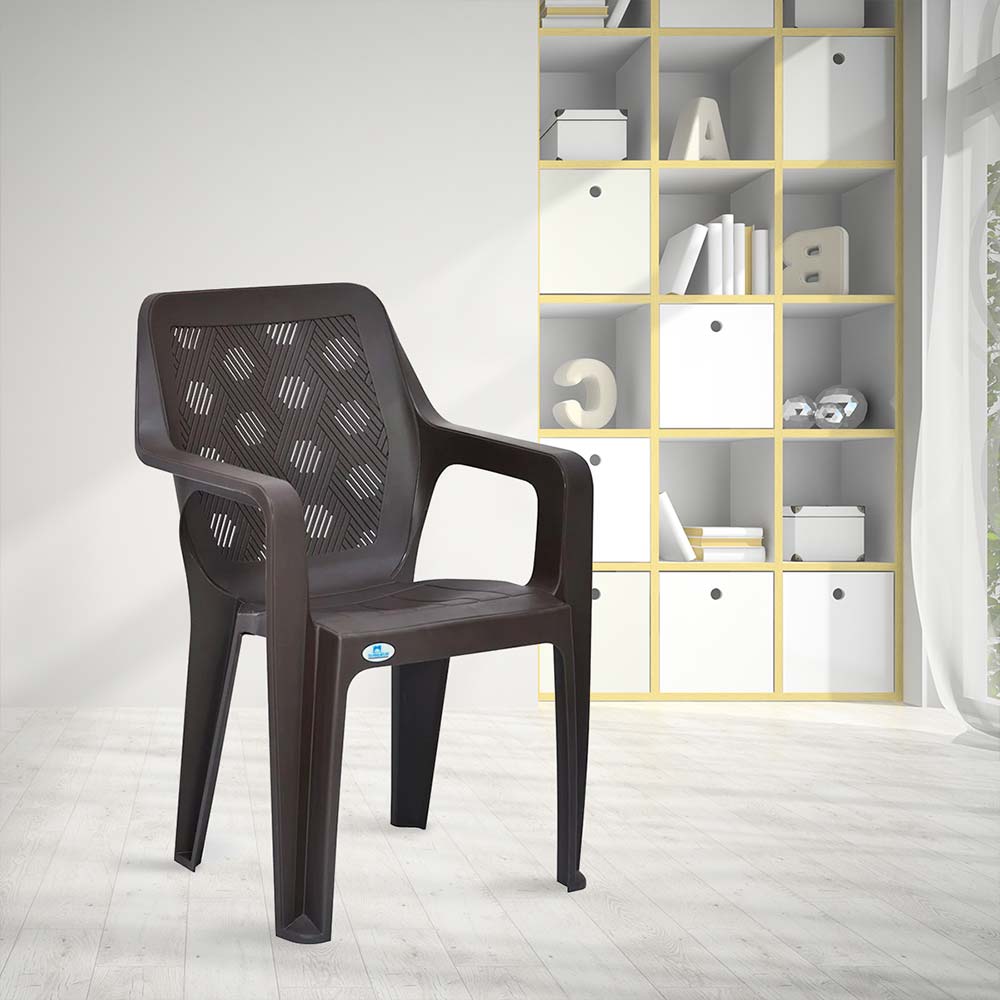 Nilkamal Hexa Plastic Chair with Arm Rest