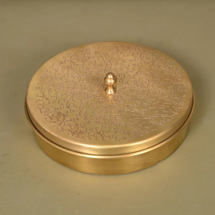 Brass Masala Daani/Spice Box