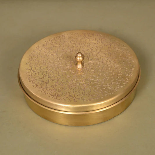 Brass Masala Daani/Spice Box