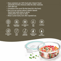 Hi Borosilicate Clip Fresh Round Container (Treo by Milton)