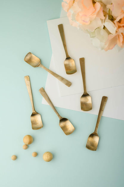 Kansa 6 Piece Dessert & Ice Cream Spoon Set