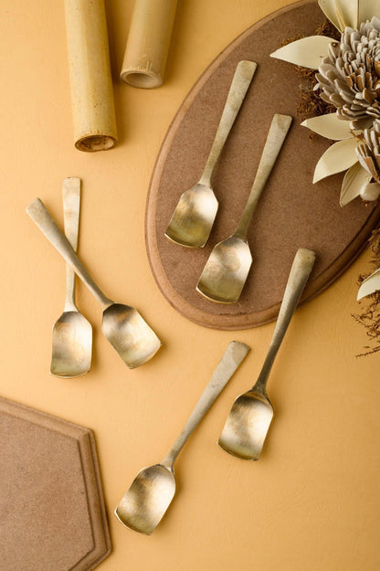 Kansa 6 Piece Dessert & Ice Cream Spoon Set