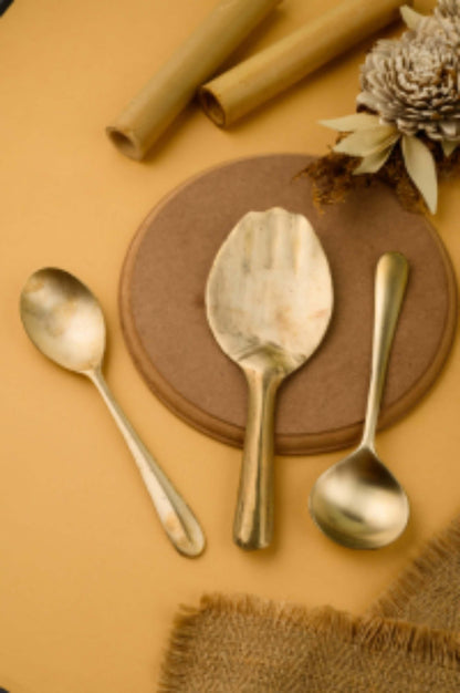 Kansa Serving Spoon Set - 3 Pc