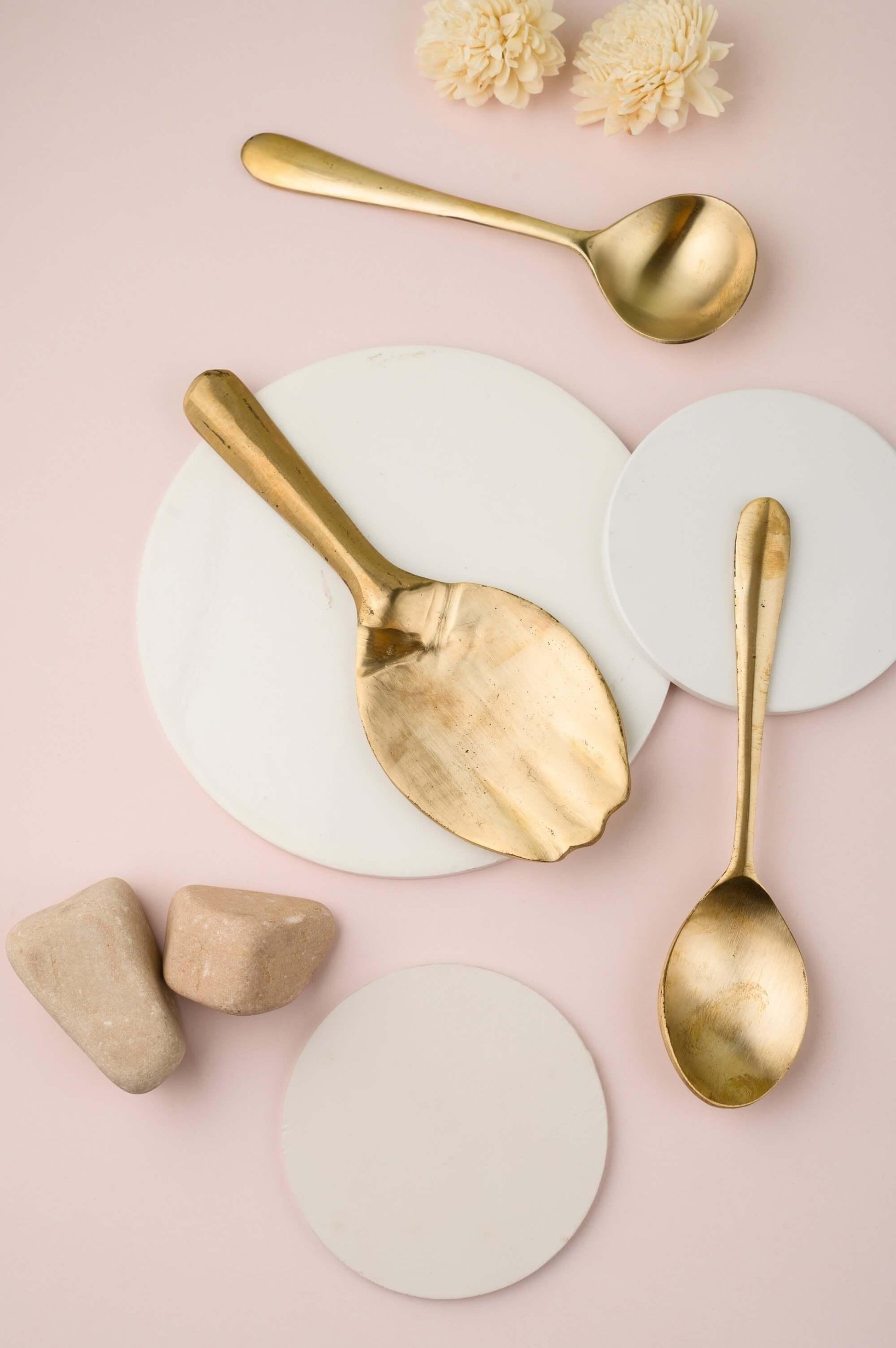 Kansa Serving Spoon Set - 3 Pc