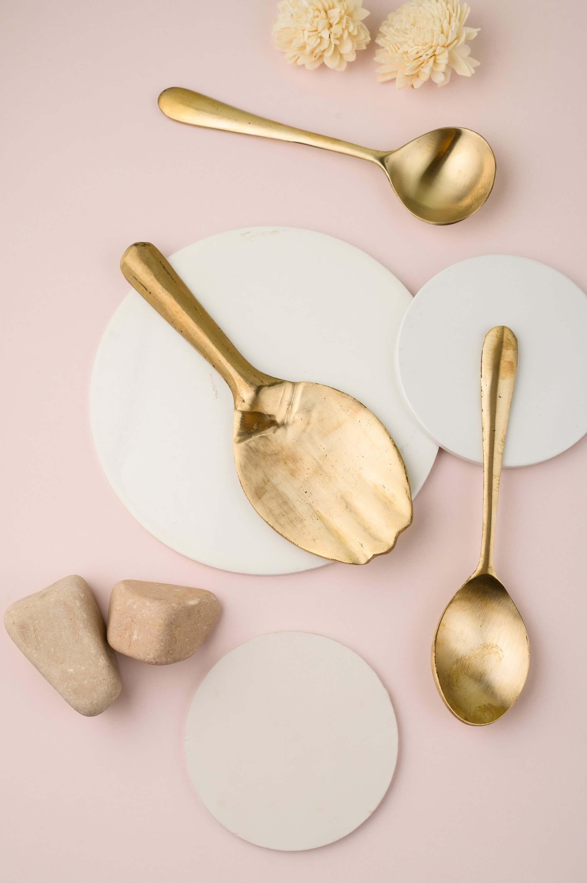 Kansa Serving Spoon Set - 3 Pc