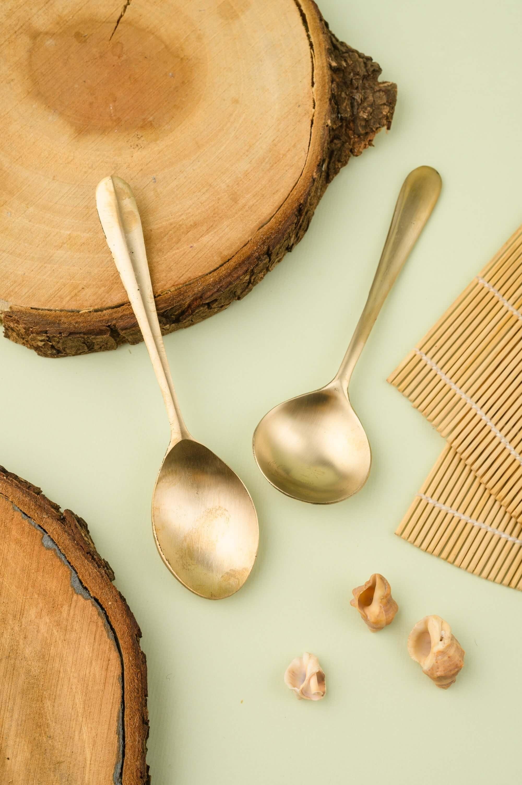 Kansa Serving Tablespoon Set - 2 Pc