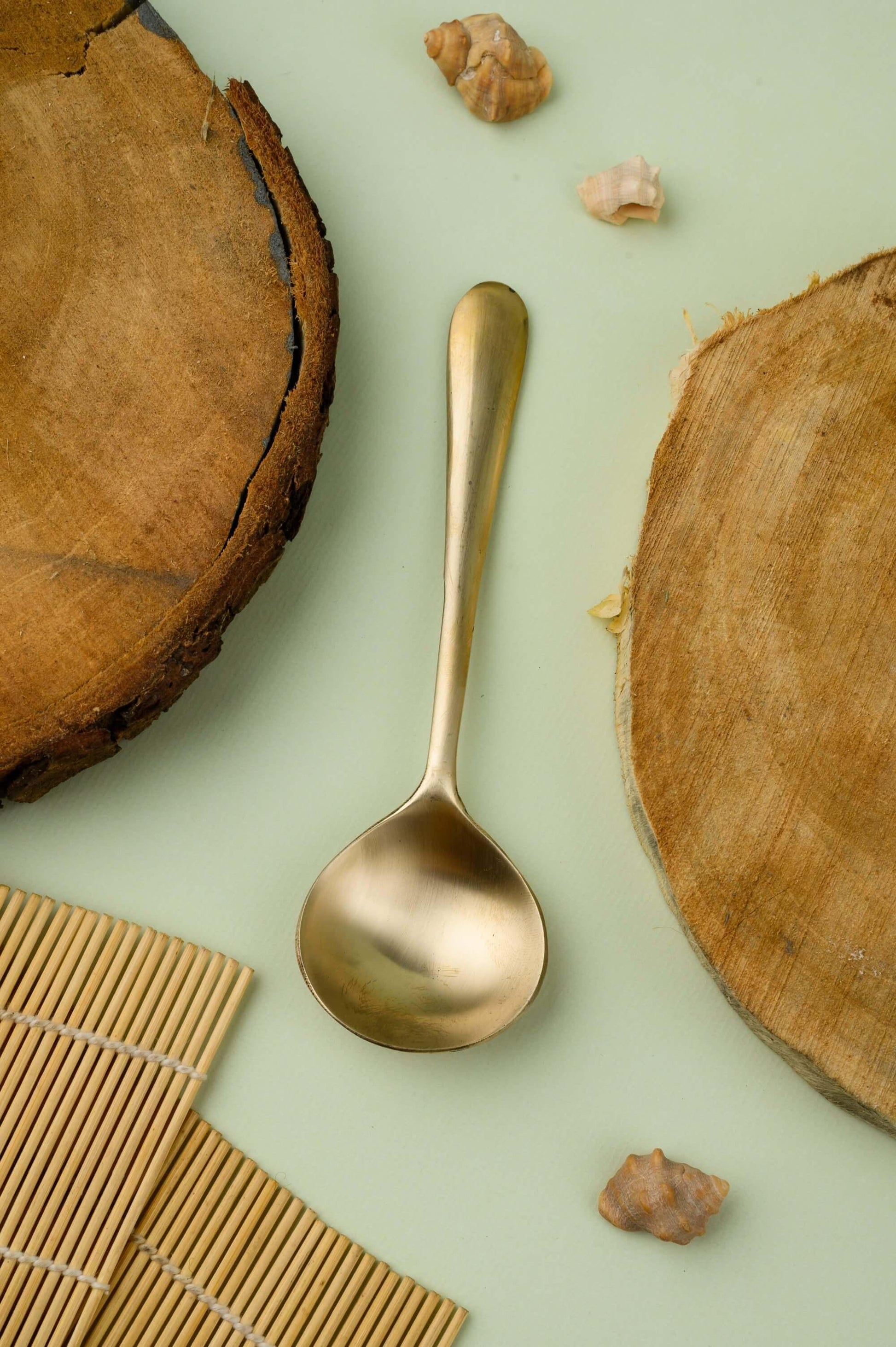 Kansa Round Service Spoon