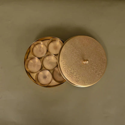 Brass Masala Daani/Spice Box