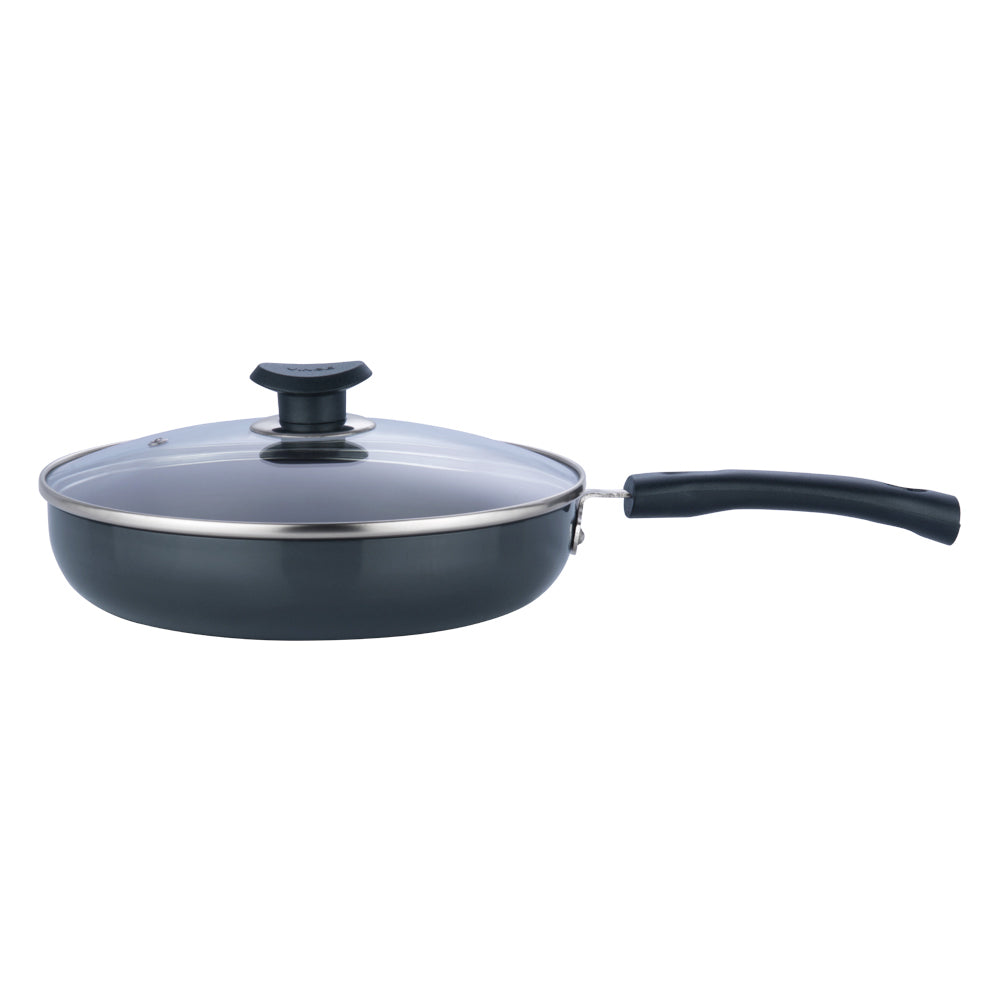 Vinod Hard Anodised Deep Frypan with Glass Lid (Induction Friendly) - 26 cm
