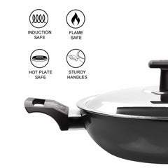 Kadhai Hard Anodized with Stainless Steel Lid (Milton Procook)