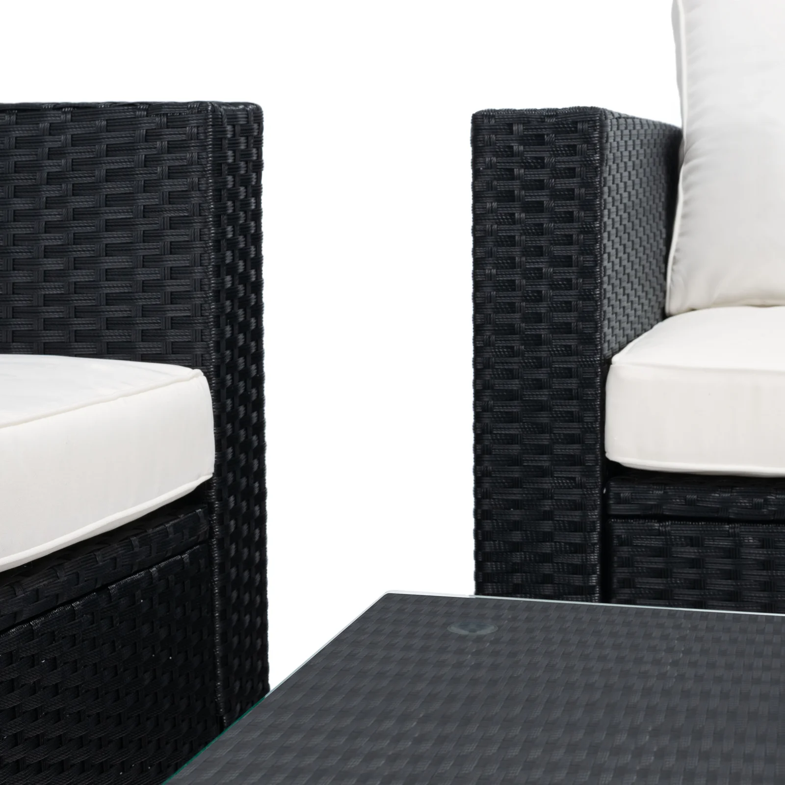 Power Outdoor Sofa Set 2 Seater , 2 Single seater and 1 Center Table Set (White)