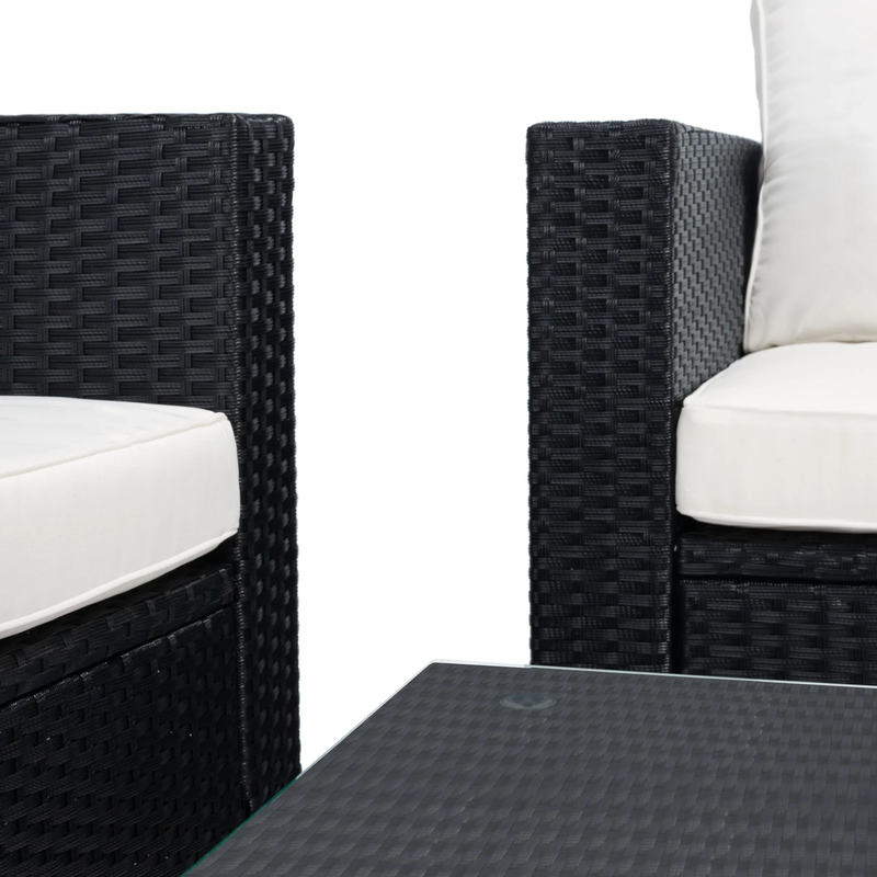 Power Outdoor Sofa Set 2 Seater , 2 Single seater and 1 Center Table Set (White)
