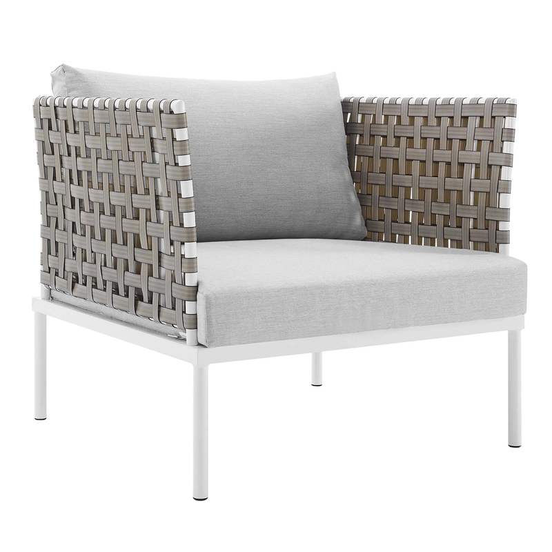 Finds Outdoor Patio Seating Set 2 Chairs and 1 Table Set (White) Braided & Rope