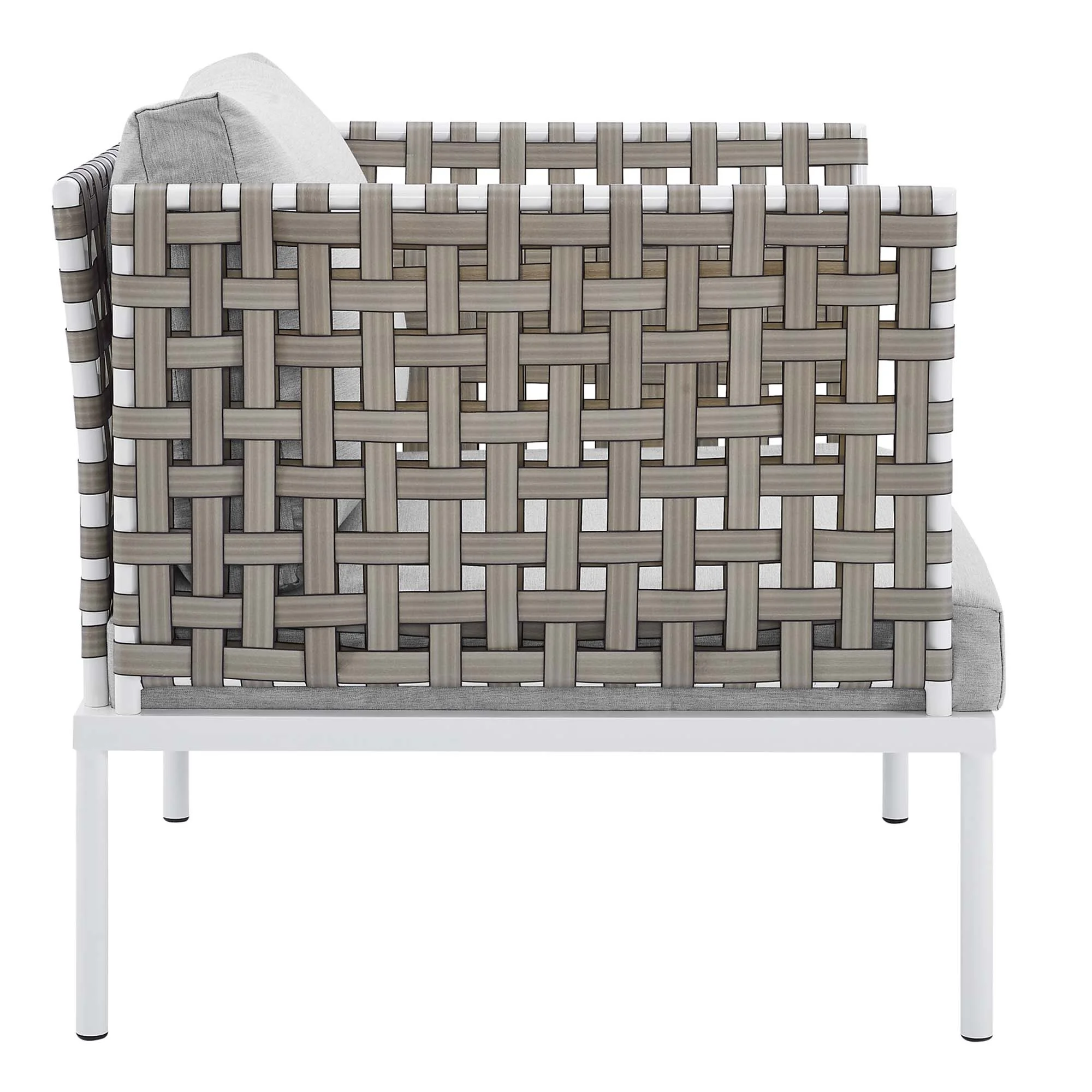 Finds Outdoor Patio Seating Set 2 Chairs and 1 Table Set (White) Braided & Rope