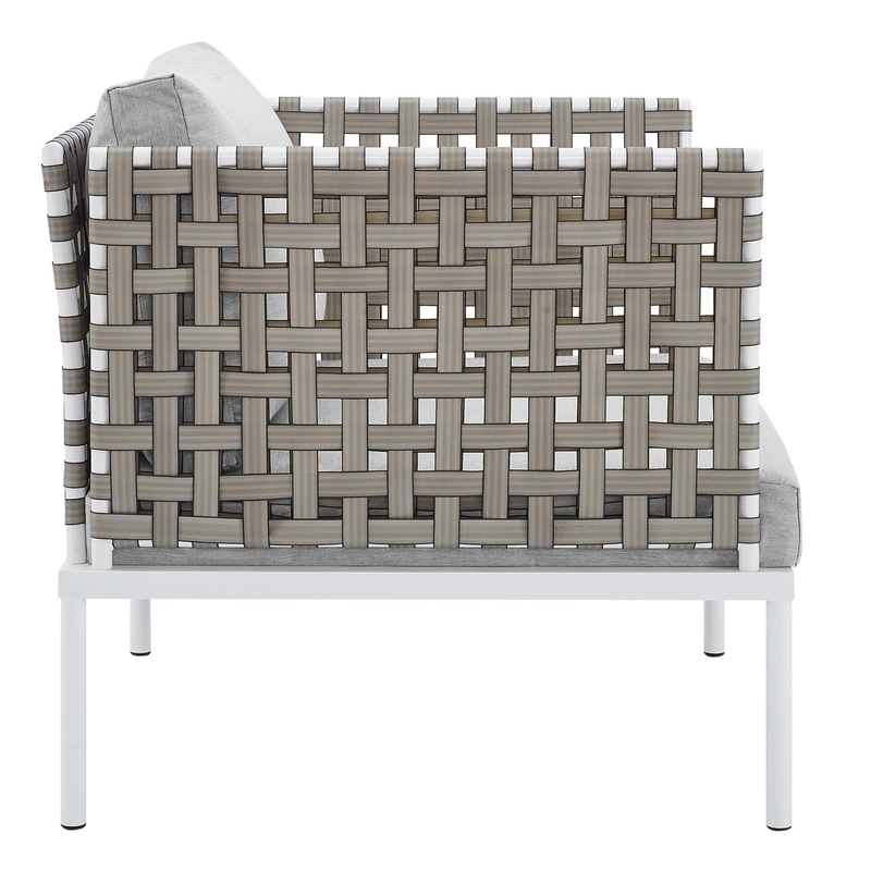 Finds Outdoor Patio Seating Set 2 Chairs and 1 Table Set (White) Braided & Rope