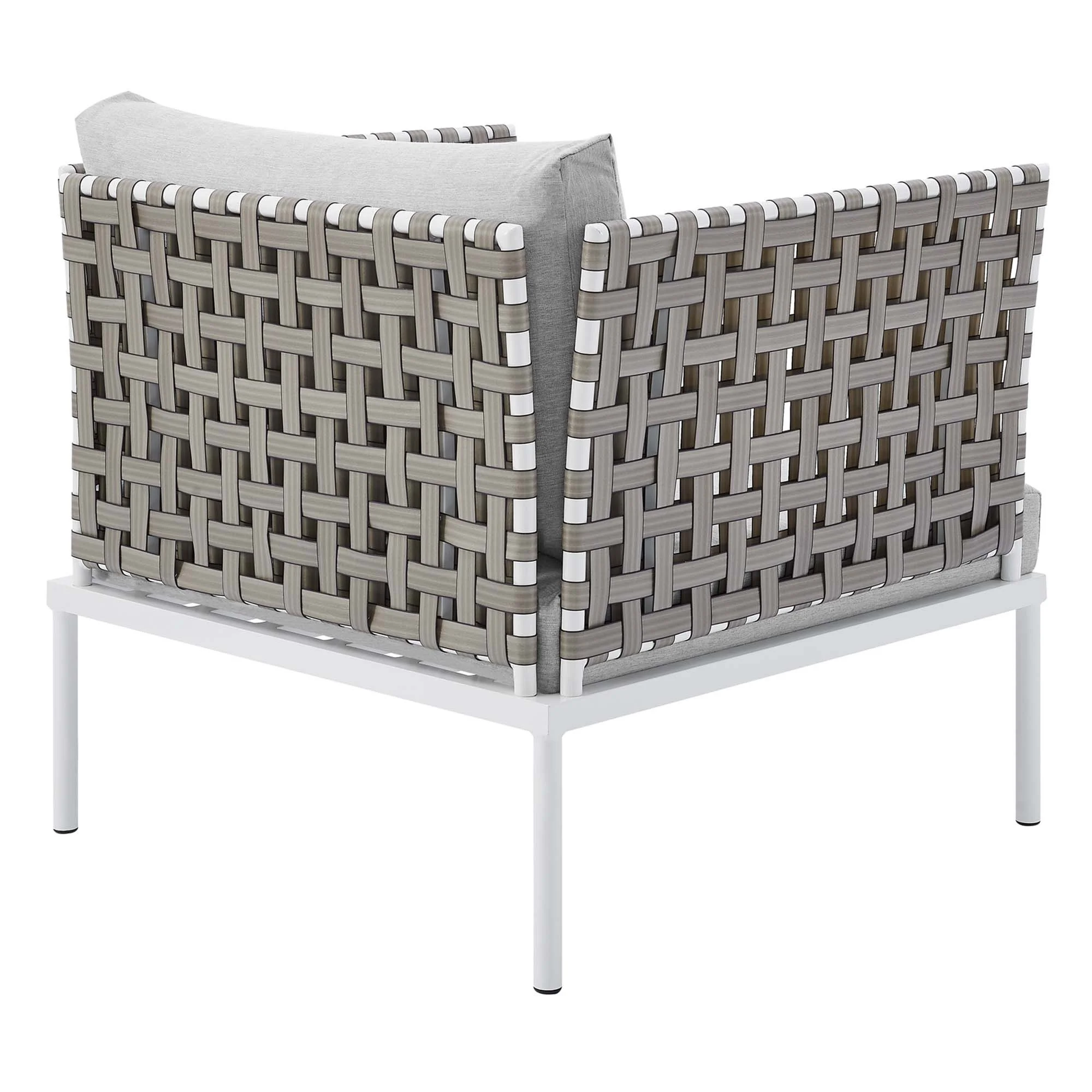 Finds Outdoor Patio Seating Set 2 Chairs and 1 Table Set (White) Braided & Rope