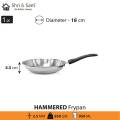 Stainless Steel Heavy Weight Hammered Fry Pan