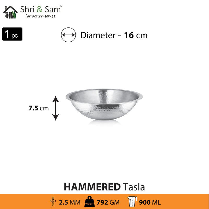 Stainless Steel Heavy Weight Hammered Tasla