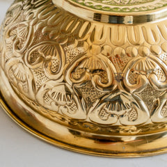 Pure Brass Embossed Design Urli