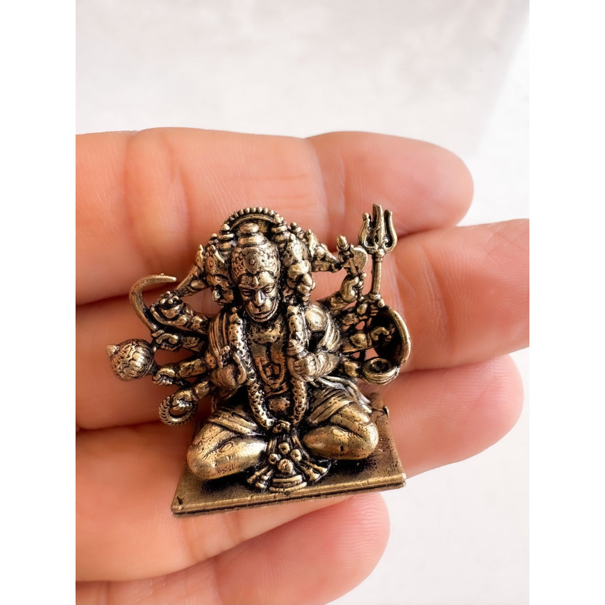 Pure Brass Miniature Panch Mukhi Hanuman Ji