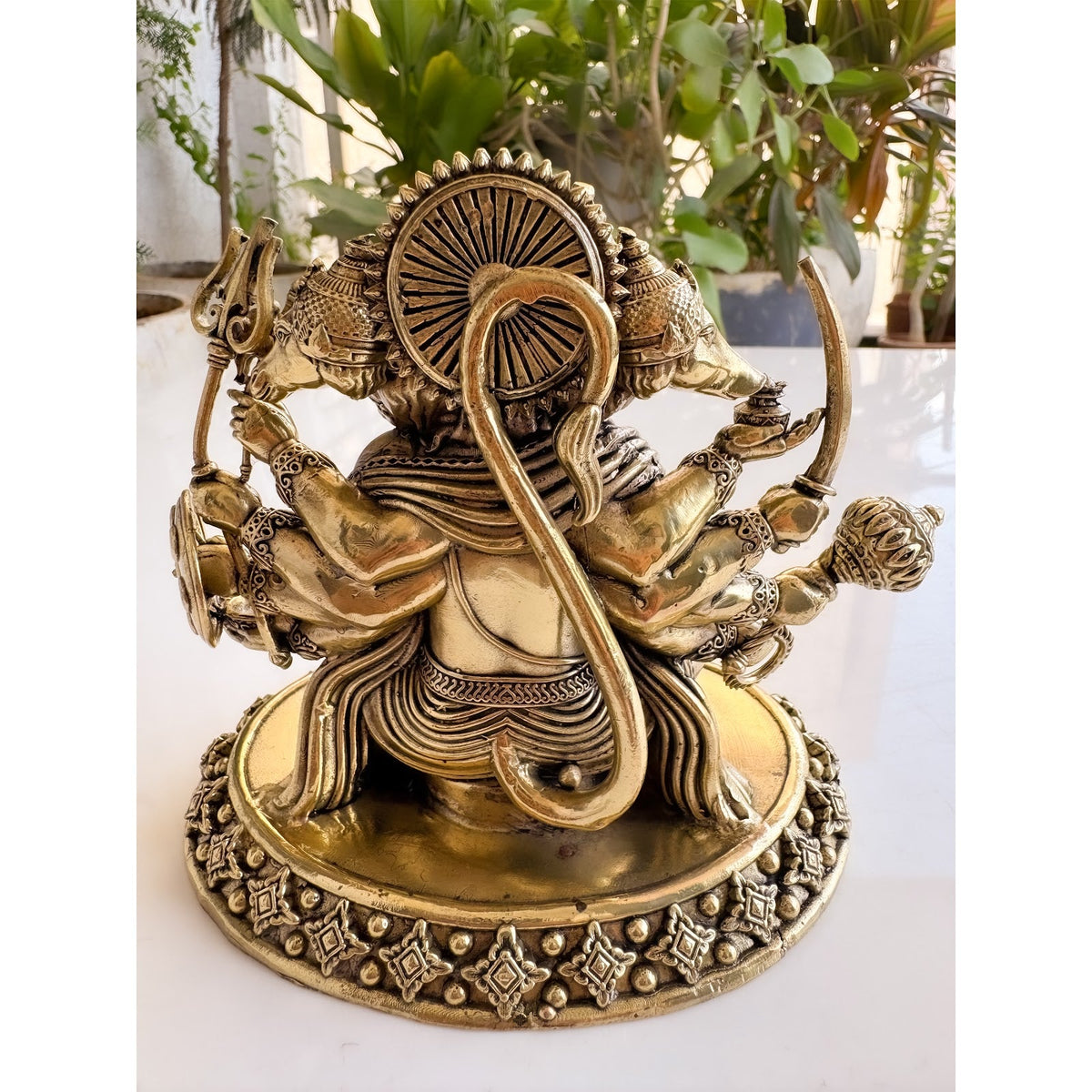 Pure Brass Panch Mukhi Hanuman ji Murti For Home Temple