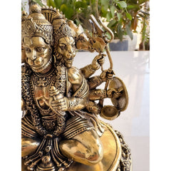 Pure Brass Panch Mukhi Hanuman ji Murti For Home Temple