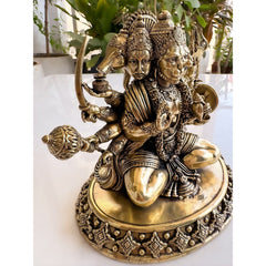 Pure Brass Panch Mukhi Hanuman ji Murti For Home Temple