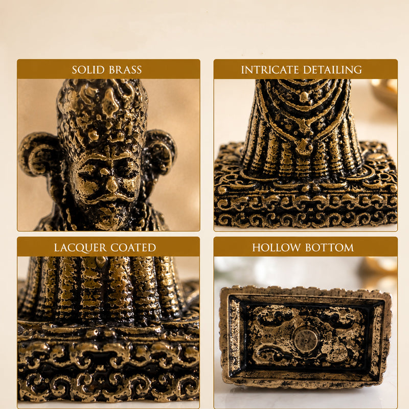 Pure Brass Miniature Khatu Shyam Ji Murti - 2.54 cm