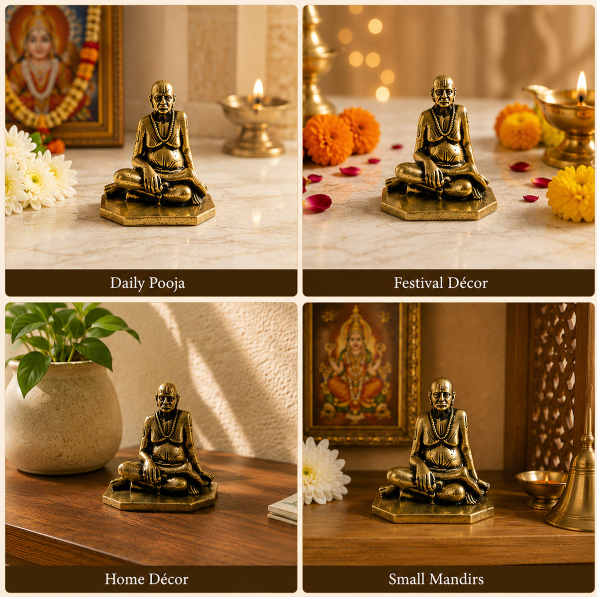 Pure Brass Miniature Swami Samarth Ji Murti