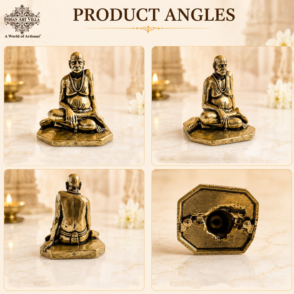 Pure Brass Miniature Swami Samarth Ji Murti