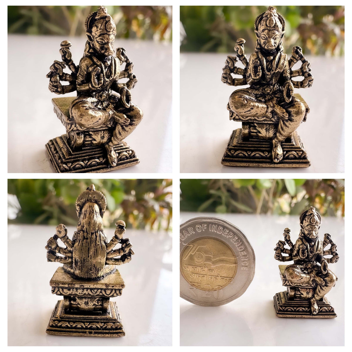 Pure Brass Miniature Goddess Varahi Amman Ji Idol - 3.00 cm